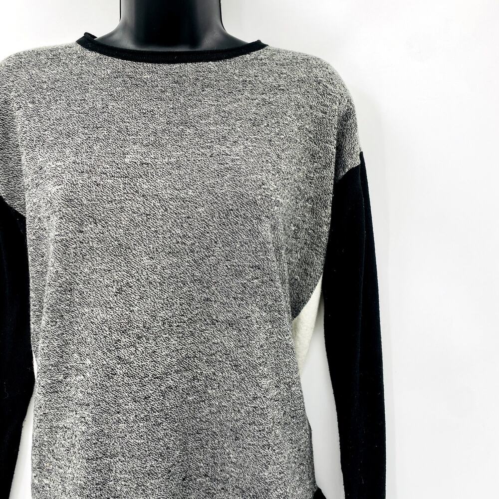 Smartwool Gray Black Colorblock Merino Wool Sweater